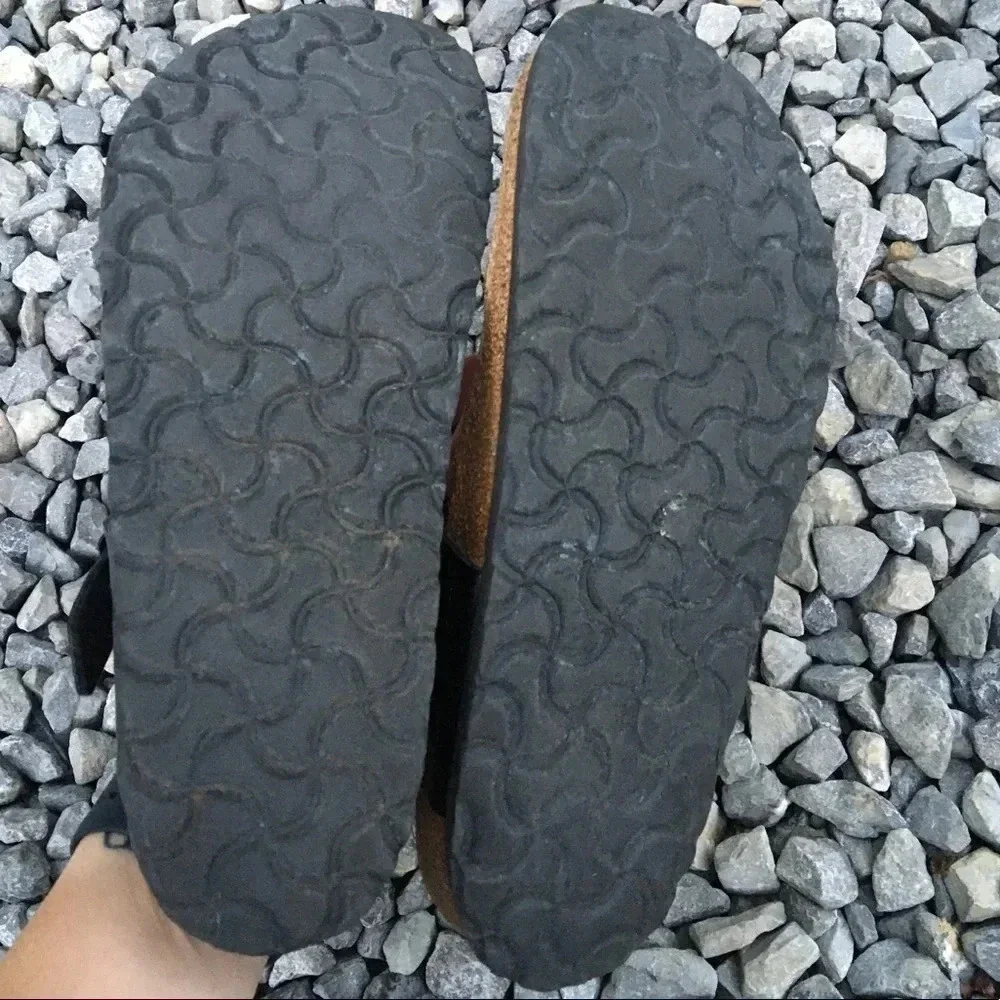 Birkenstock Gizeh Black Patent Leather Sandals 37